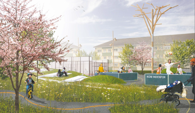 Illustration af infrastrukturprojektet - Vejledende
